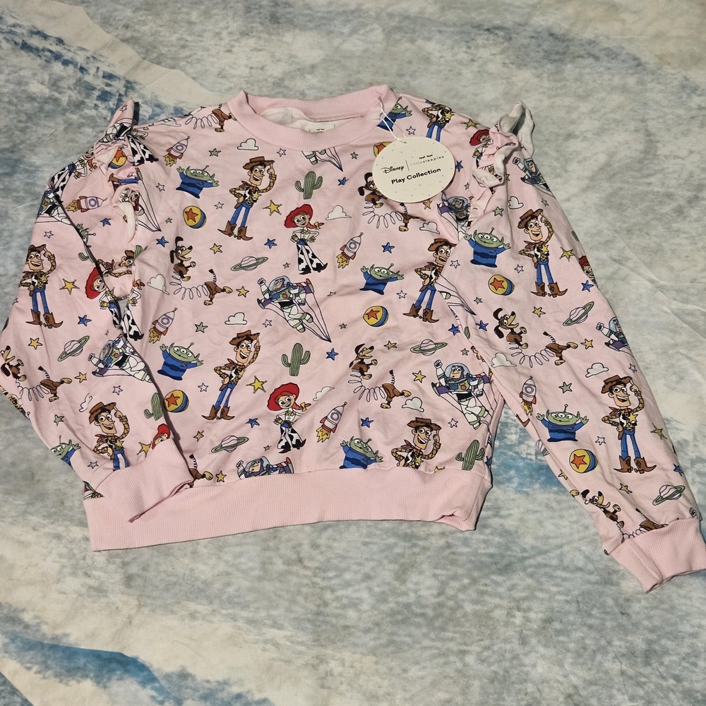 Little Sleepies Disney Pixar Toy Story Pink Sweatshirt Size 10 NWT